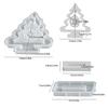 Silicone Snowflake Tree Christmas Molds Heat Resistant Easy Demolding For Handmade Candle Soap Holiday Decoration Baking