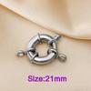 18K Real Gold Color Round Spring Clasps Hooks for Bracelet Clavicle Necklace Clasp Connectors DIY Jewelry Making Supplies