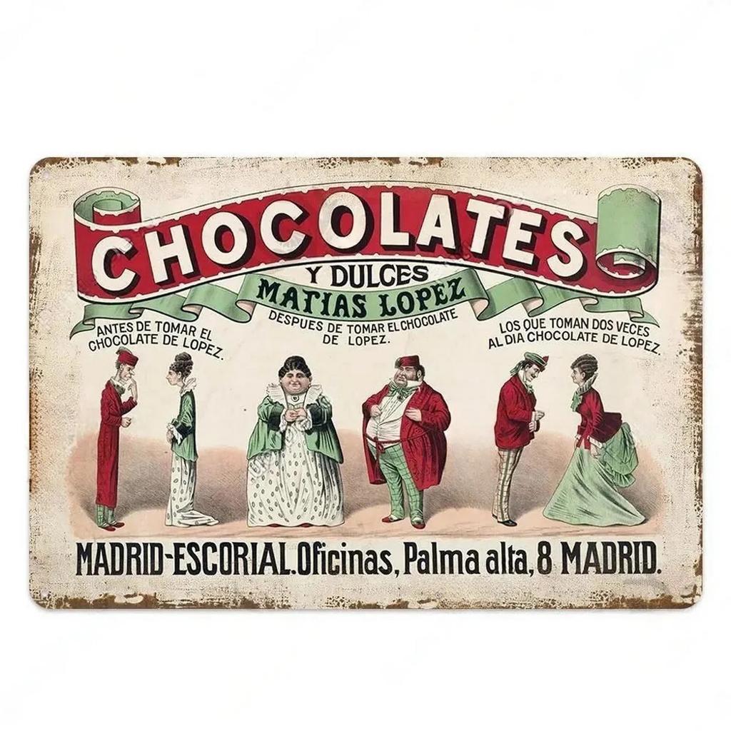 Metal Tin Signs Plaque Chocolate Fortin Wall Decoration Vintage Iron Painting Art Posters for Man Cave Home Cafe Garden Club Bar