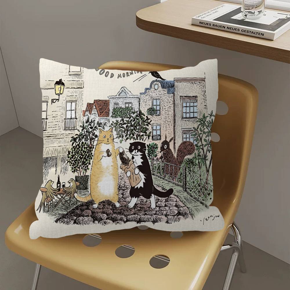 Aesthetic Art Y-Yeonju C-Choi Cushion Cover Car Throw Pillow Case For Sofa Car Christmas Gift 40x40cm 45x45cm