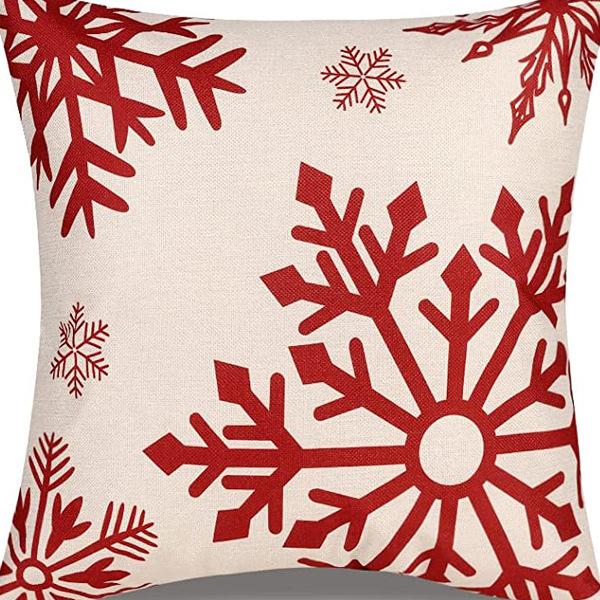 Neuer Weihnachts-Kissenbezug Elch Schneeflocken Festliche Dekoration Zuhause Sofa Wohnzimmer Kissen Kissen