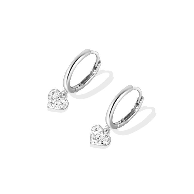 

Серьги-пряжки Love Ear, женственность, легкая роскошь, нишевый дизайн, серьги-сердечки с бриллиантами Flash, лето