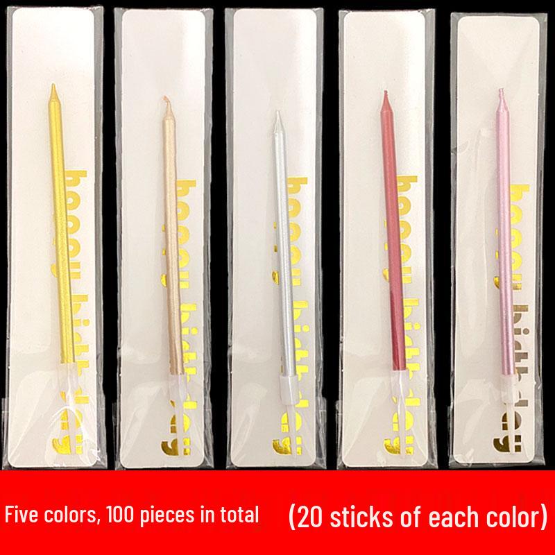 50 Gold Number Candle Cake Toppers, Individually Boxed for Kids' First Birthday