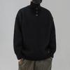 Men's Japanese Retro High-Collar Sweater - Thick & Warm Autumn/Winter Knit Pullover