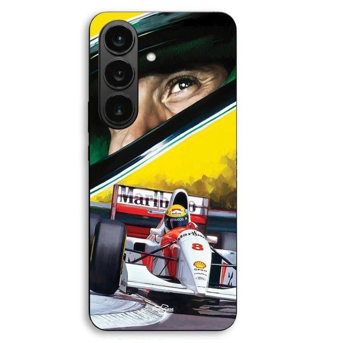 Phone Case - MANIACASE - Samsung Galaxy S26 - Black - TPU Silicone - Ayrton Senna Mclaren Legend