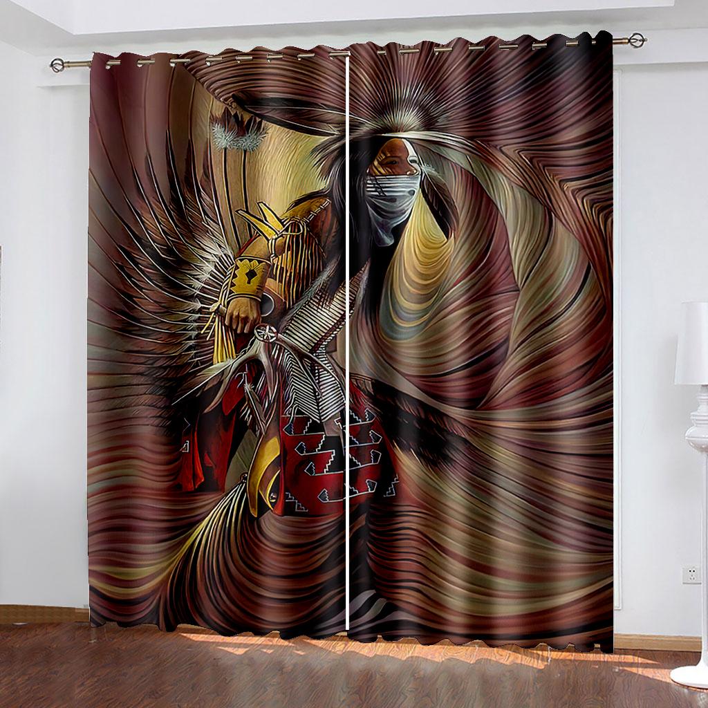 Odorlesss Horror Thriller Ghost Vampire Woman Thin Window Blind Curtains for Bedroom Living Room Kitchen Door Home Decor 2Pcs