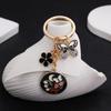 Black Cherry Blossom Butterfly & Mushroom Alloy Keychain Pendant for Backpack