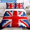 3PCS British Flag Artwork Bedding Set 2D Printing (Includes 1 Duvet Cover + 2 Pillowcases Coreless), Bedroom decor,Fan Gift