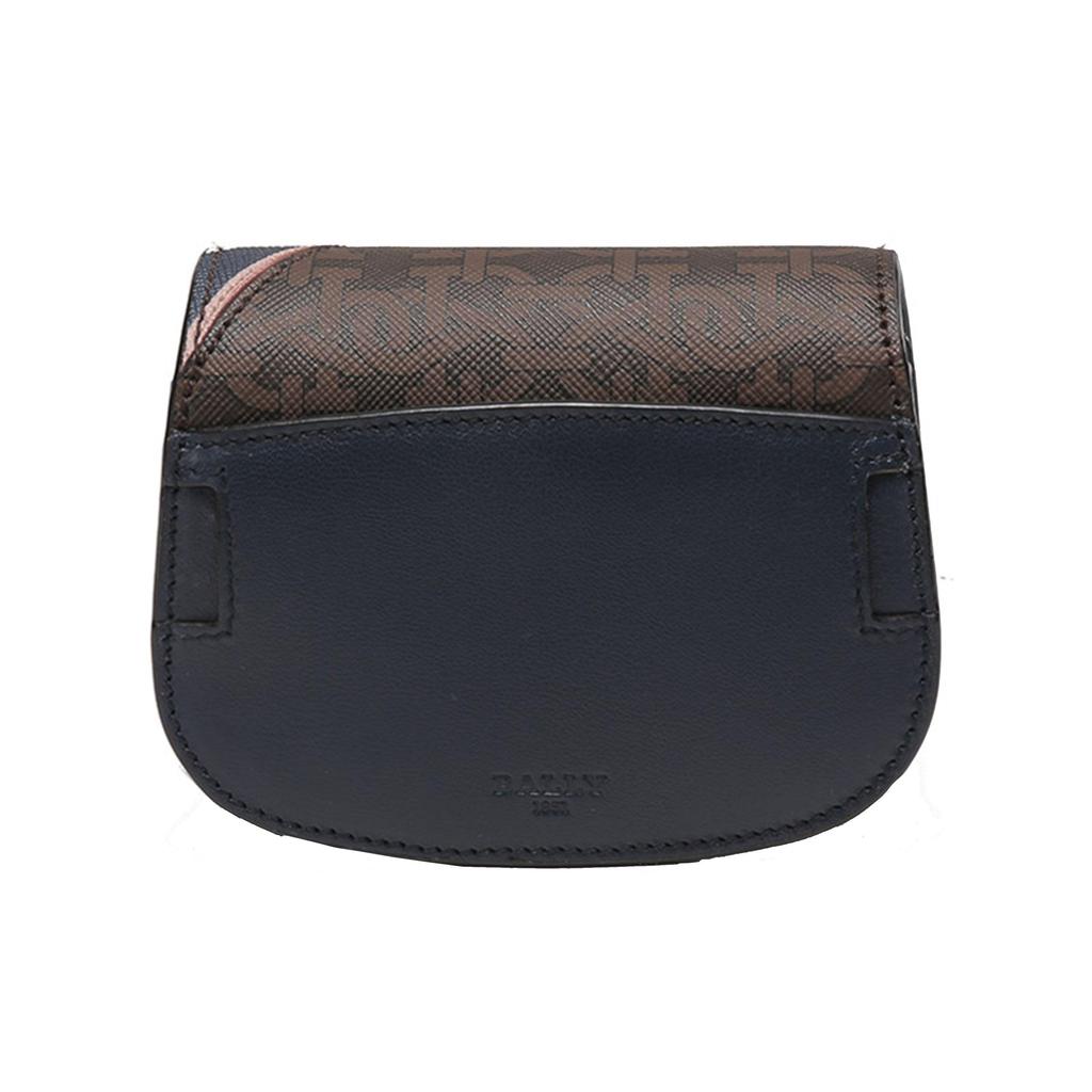 Bally B-Chain Monogram TPU Crossbody Shoulder Bag Women Bags Midnight-Blue Brown 6301931