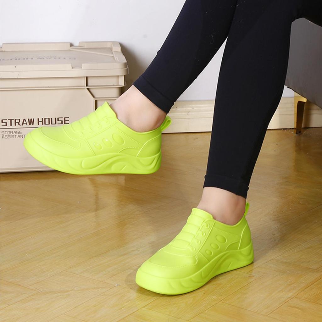 Αδιάβροχες Μπότες Βροχής Γυναικείες Αντιολισθητικές με Κρυφό Τακούνι - Ιαπωνικό & Κορεατικό Στυλ, Ελαφριές, Ύψος Αστραγάλου, για Όλες τις Εποχές