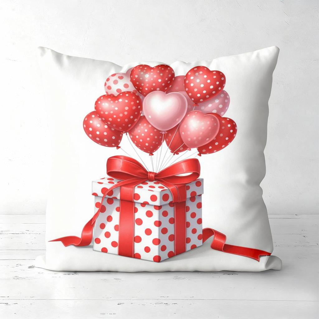Valentine Heart Themed Cushion Covers For Home Decor Polyester pillowcase, sofa decorative cushion cov Headboard Pillow