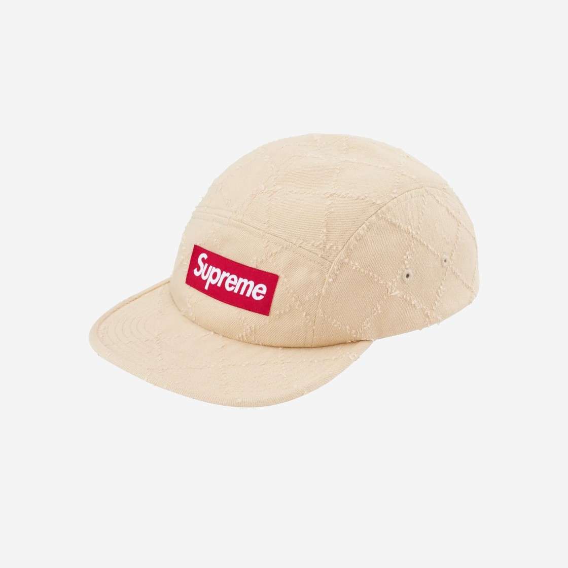 

Кепка Supreme из перфорированного денима Camp Dyed Beige 23FW