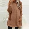 Sweatshirts For Women Mock Turtleneck Fall Winter Warm Sweater Plus Size Tunic Pullover Tops With Pockets