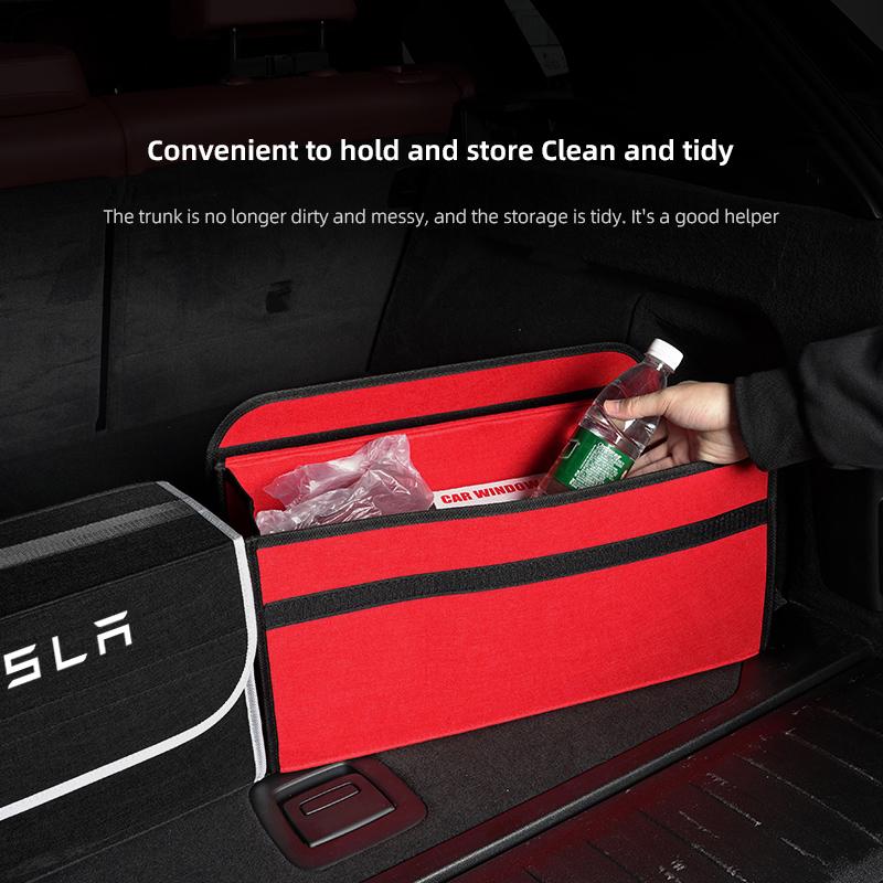 Car Trunk Organizer Bag Folding Tidying Box Storage Bins For Tesla Model 3 Model S Model X Model Y Cybertruck Roadster SpaceX