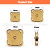 5Sets/Lot Magnet Buckle Metal Snap Fasteners Buttons Diy Sewing Garment Accessories Materials Wallet Craft Bags Buckle 10Mm-18Mm