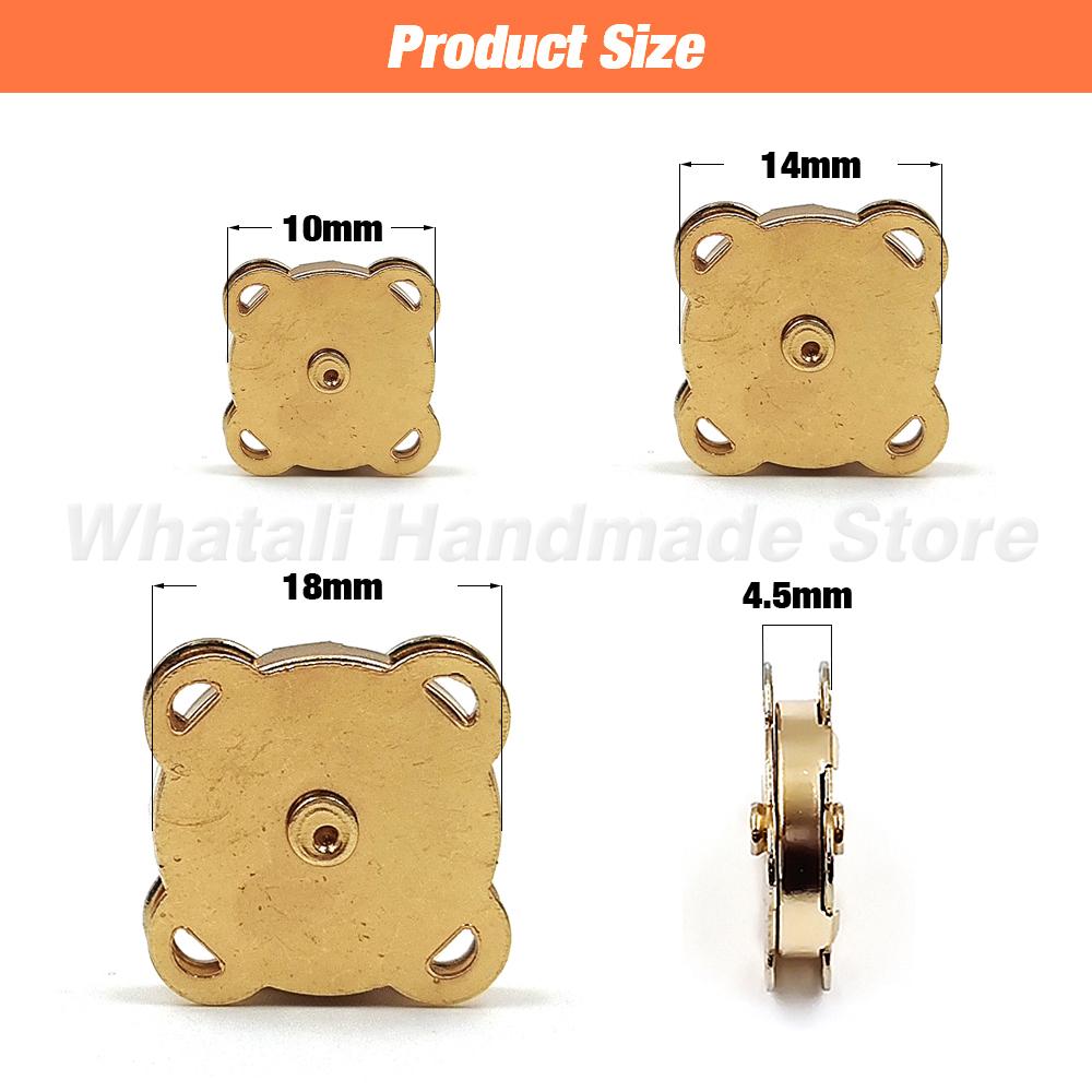 5Sets/Lot Magnet Buckle Metal Snap Fasteners Buttons Diy Sewing Garment Accessories Materials Wallet Craft Bags Buckle 10Mm-18Mm