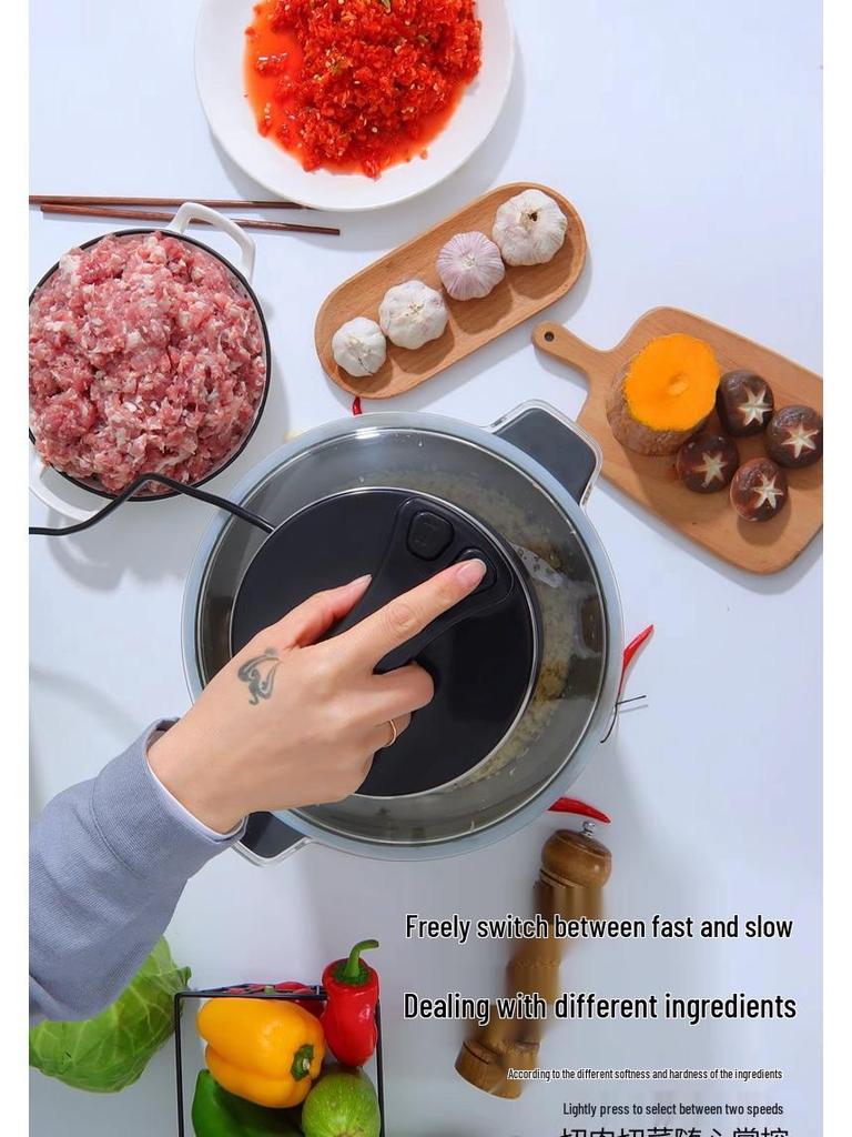 High-Power 1800W Electric Meat Grinder & Vegetable Chopper with Large Capacity