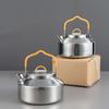Neue Campingkessel zum Wasserkochen 304 Edelstahl Wasserkocher Outdoor Gaskartuschenkocher Teekanne Küche Pfeifkessel