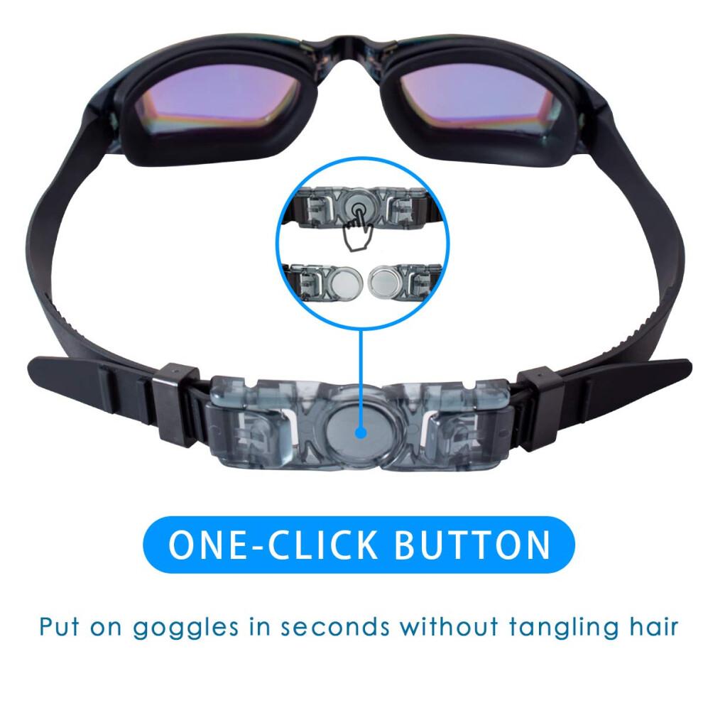 Keary Swim Goggles 2 Pack Anti-Fog Swimming Goggles for Adult Women Men Youth Junior Kids No Leaking UV Protection Waterproof Mirrored Lens Triathlon