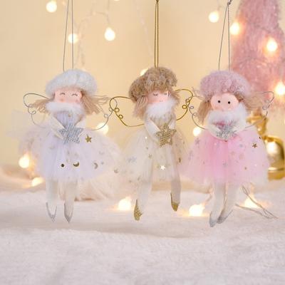 Mini Christmas Angel Doll Ornaments Christmas Tree Plush Angel Pendant
