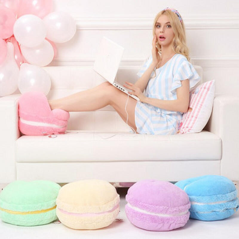 Pastel Macaron USB Heated Foot Warmer raspberry