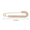Silver Tone Rhinestone Safety Pin Silver Buckle Jewelry Large Brooch Luxurious Safety Clothing Pin for Scarf Women Shiny Fashion