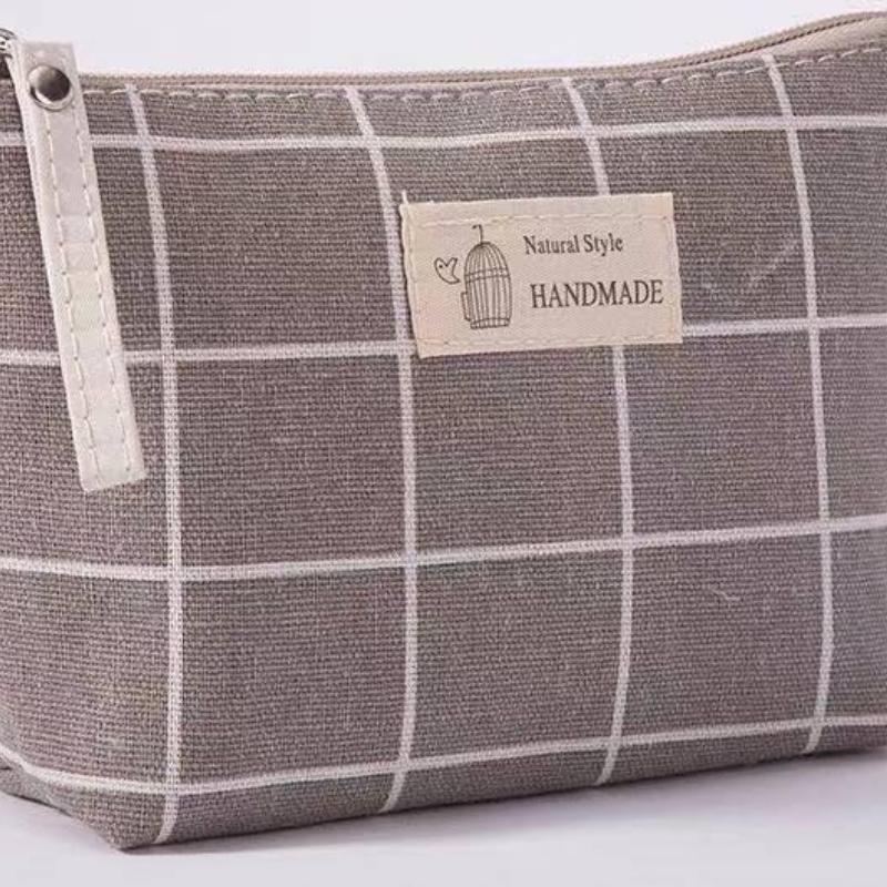Canvas Cosmetic Bag Large Capacity Fabric Change Bag Travel Area Cosmetics Wash Storage Bag