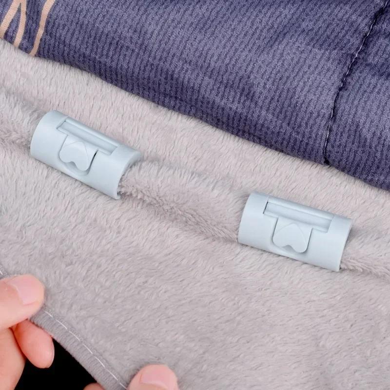 12Pcs Duvet Clips Bed Sheet Holder, Mattress Fixing Device, Non-Slip Clothespins for Home Laundry Organization, Nordic Style