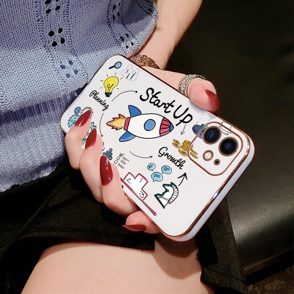 6D Plating Mobile Phone Case for VIVO V27 V23E V25 Y21 Y21S Y02 OPPO A31 A15 Realme 10 C11 8 9 HUAWEI P40 Pro P30 Mate Nova Honor Soft Cover