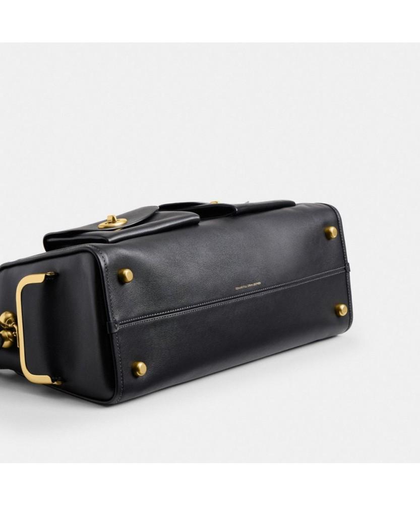 Coach Turnlock Haversack Bag Cdz12 B4/Bk