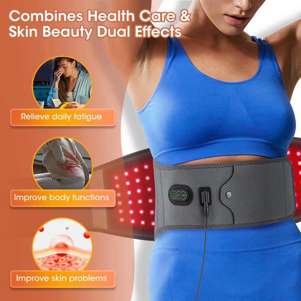120Pcs 660nm & 850nm Belt Household Waist Belt Relieves Fatigue Skin Beauty 12V Direct Plug Power Supply