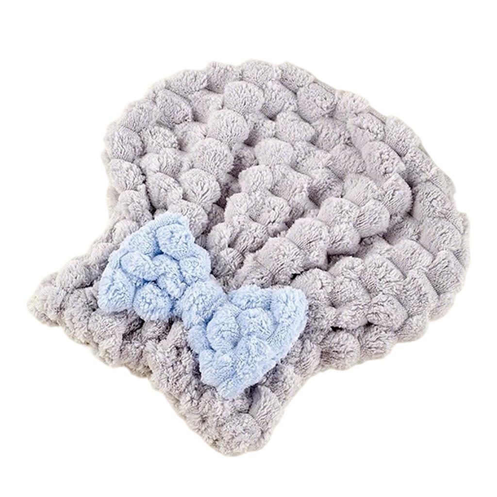 Dry Hair Towel,Ladies Bow Style High-Efficiency Water Absorbing Dry Hair Cap,Quick-Drying Hair Cap,Shower Cap Bath Accessories