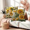 Vintage Sunflower Pillowcase 45x45cm 2D Floral Sofa Cushion Case Fluffy Soft Square Bedroom Pillow Cover Home Decoration