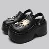 Fashion Women Slippers Platform Metal Decoration Sandals Wedges Shoes Outdoor Clogs Thick Sole Slipper Ladies Flip Flops Garden Shoes