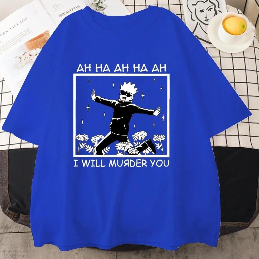 Žhavá novinka Anime Satoru Gojo tričko s grafickým potiskem pro unisex i ženy Anime Ležérní topy Personalizované cool tričko s kulatým výstřihem