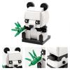 MOOXI Animal Series MOC Brick Panda Tiger Cat BrickHeaded Ser Model Adultes Building Block Kids Education Toys For Children Gift