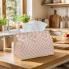 1pc Modern Wavy Grid Tissue Box Holder with Tissue Paper Organizer - Multifunctional Decorative Shelf Suitable for Home, Car, Bedside, Parties, Storag