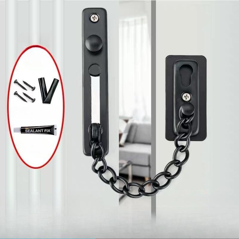 

Ланцюжок дверний протизламний з нержавіючої сталі Захисний ланцюжок Захист безпеки Замок для домашніх дверей Квартира Готель Гвинт Захист Аксесуар