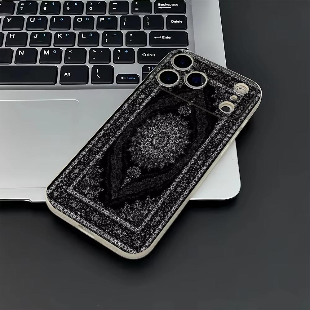 

Винтажный персидский ковер Принт Чехол для телефона Для Iphone 17 Air 16 16e 15plus 14 13 12 11 Pro Max Boh Ковер Ударопрочный Силиконовый Чехол iPhone 16e белый