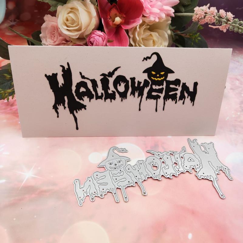 Halloween Letter Cutting Dies Carbon Steel Embossing Etching Cutting Die DIY Die