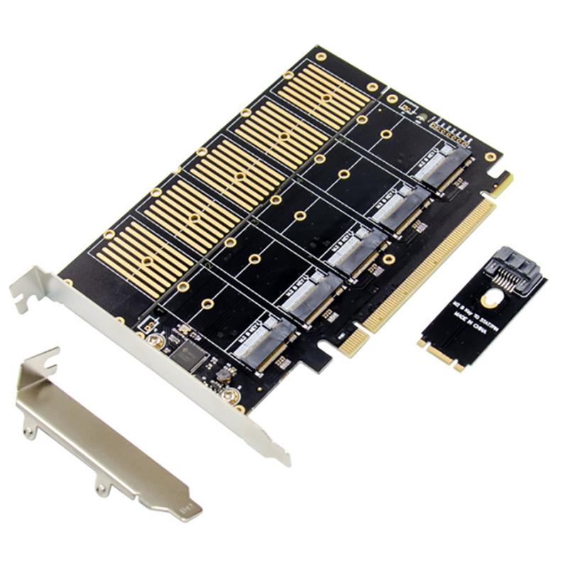 

PCI-E 16 for M.2 B for Key 5-port NGFF+Sata 3.0 pansion Card JMB585 for Chip PCI for press Gen 3x2 Bandwidth