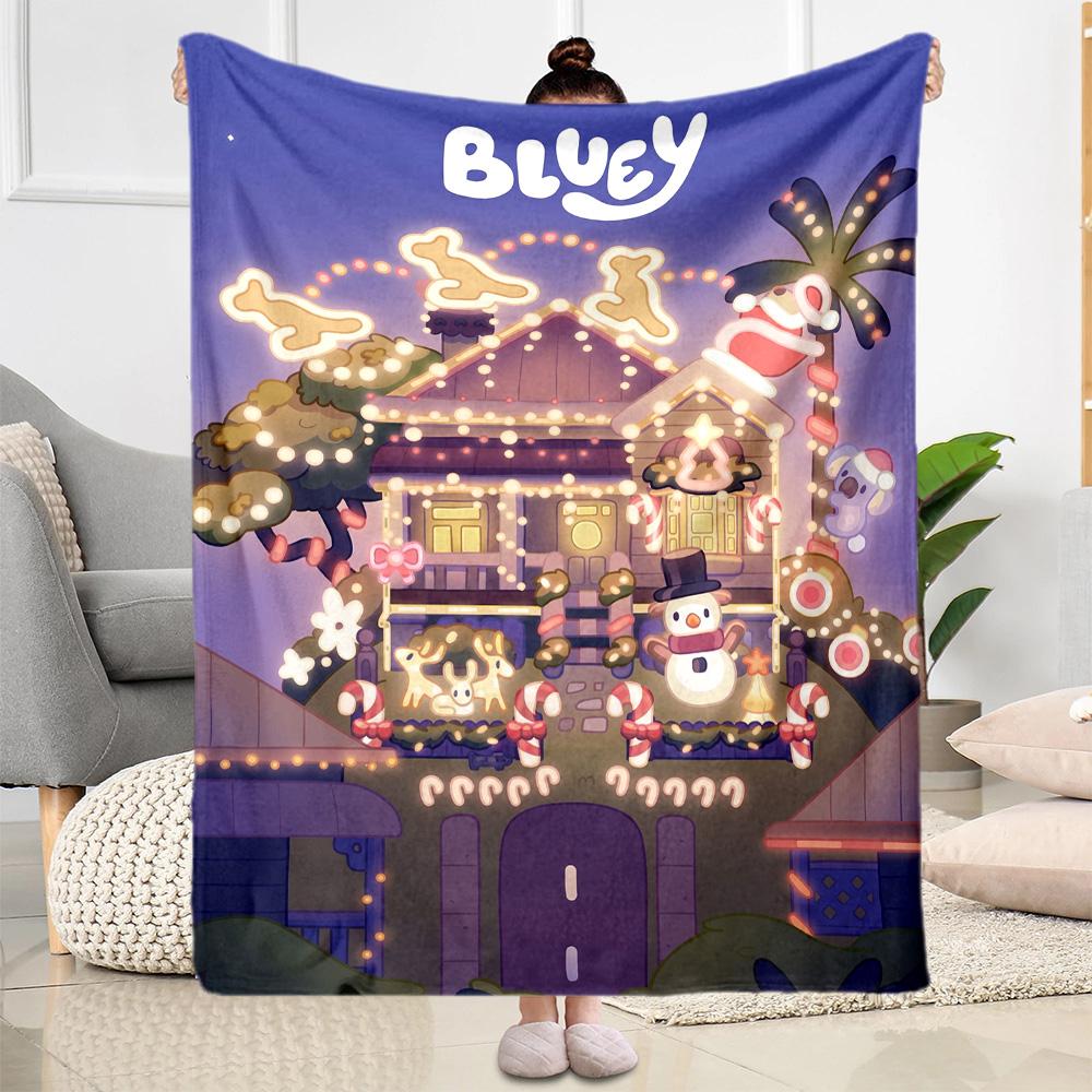 Bluey's Colorful Adventures Blanket Warmthful Decor Suitable for Picnics Seaside Couch All-Season Use Playful Design Gift for Travel Home Birthdays