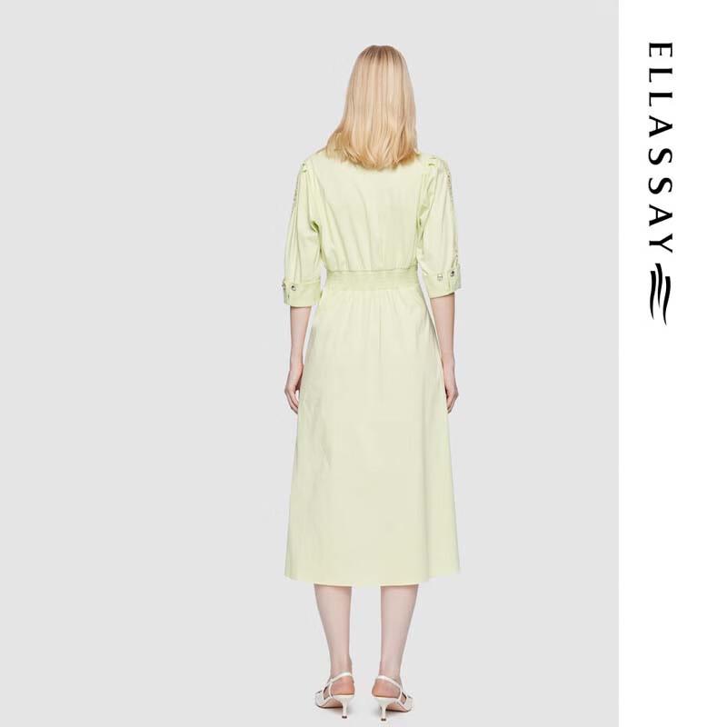 ELLASSAY Women's Versatile V-neck Shirt Dress