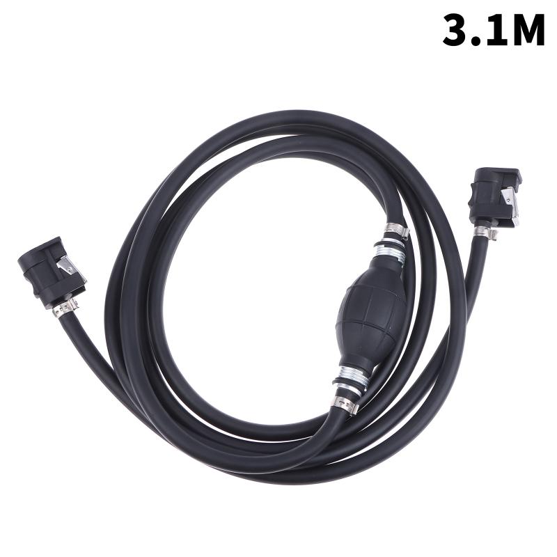 Black 2.1/3.1M Outboard Motor Fuel Line Kit For Boat Engine 8mm Fuel Hose Assembly Marine Accessories