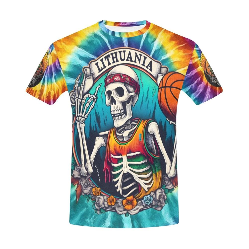 All Over Print t shirt. Grateful Dead Lithuania Basketball Unisex T-Shirt XXL