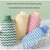 Double-Sided Exfoliating Bath Mitt with Water Wave Pattern and Thumb Hole for Back Scrubbing