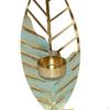 Blue Leaf Candle Holder - Elegant Table Decor for Weddings and Parties