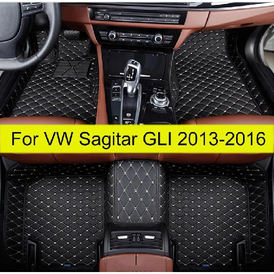 Car Floor Mats For VW Volkswagen Sagitar GLI 2013 2014 2015 2016  Foot Pads Automobile Carpet Cover Interior Accessories
