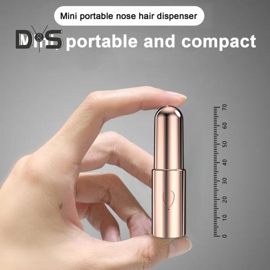 Nose Hair Trimmer Painless Trimming Rounded Blade Head Hair-Cleaning Travel USB Charging Dual Edge Blade Stainless Steel Nose Hair Removal for Men