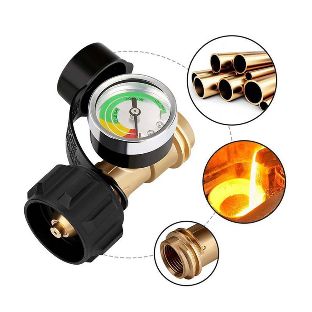 Propane Tank Gauge Level Indicator QCC1/Type 1 Connection Gas Pressure Meter Universal Propane Gauge for 5lb-40lb Propane Tanks